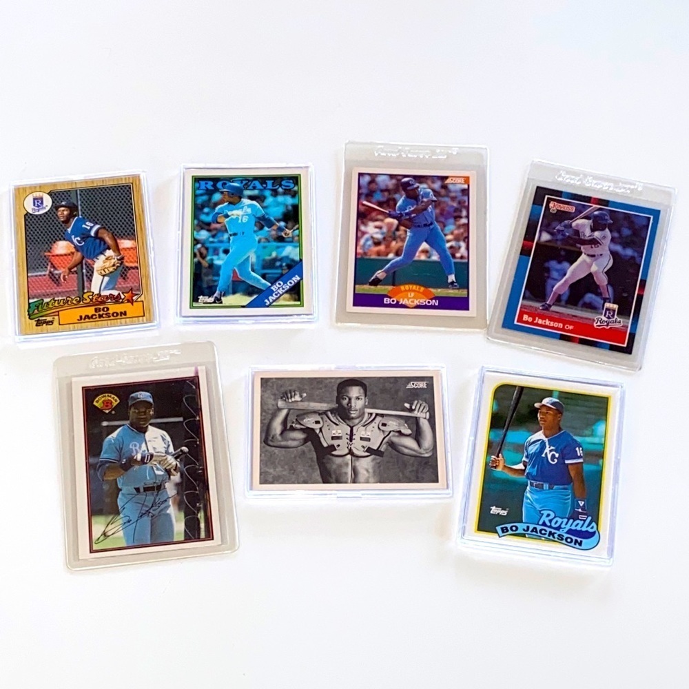 Rare Lot of 7 Bo Jackson NFL Football Cards - Rookie Card​​​